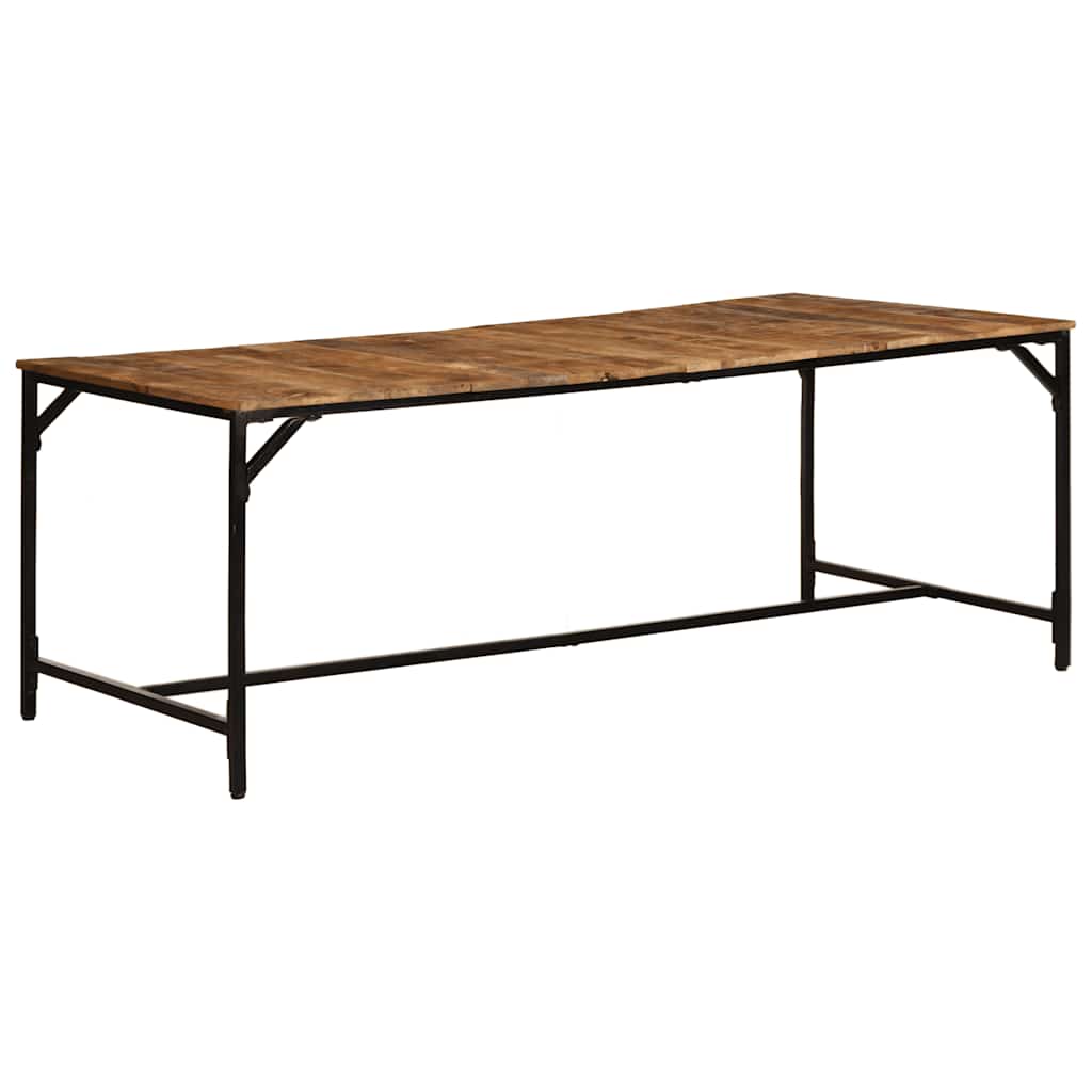Tavolo da Pranzo 200x100x75cm in Legno Massello di Mango Grezzo | homemem39