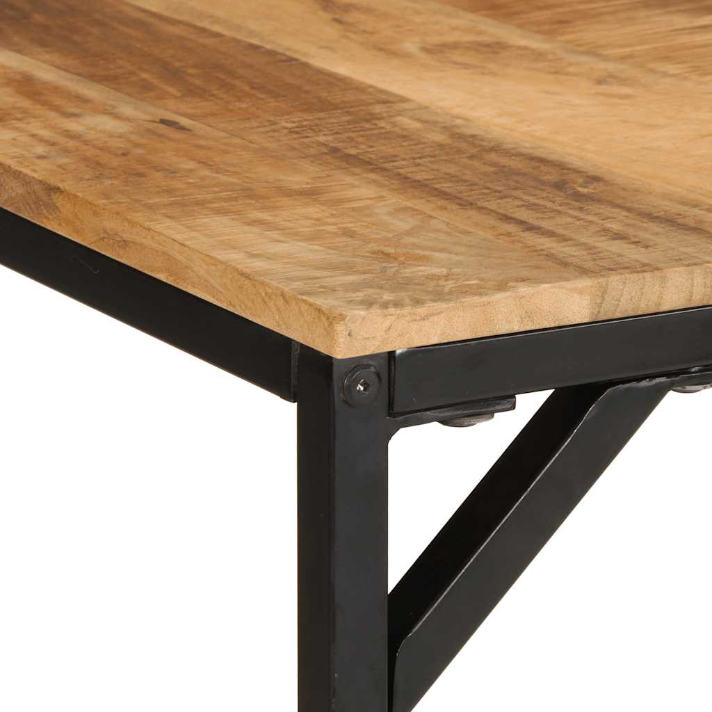 Tavolo da Pranzo 220x90x75 cm in Legno Grezzo Massello di Mango | homemem39
