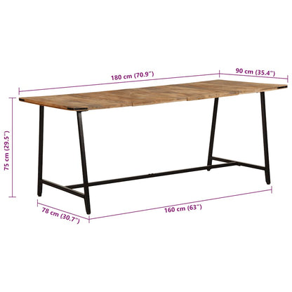 Tavolo da Pranzo 180x90x75 cm in Legno Massello di Mango | homemem39
