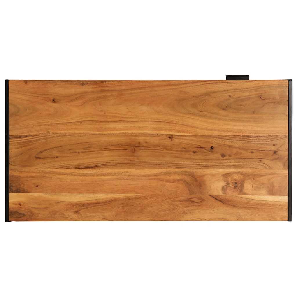 Tavolino da Salotto 110x55x40 cm in Legno Massello di Acacia