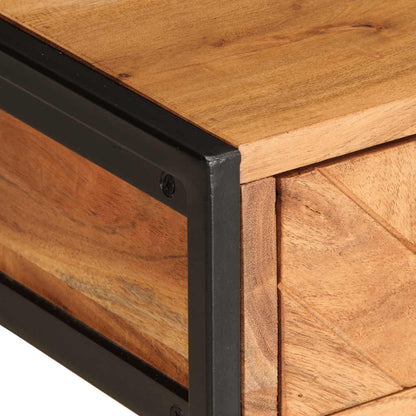 Tavolino da Salotto 110x55x40 cm in Legno Massello di Acacia
