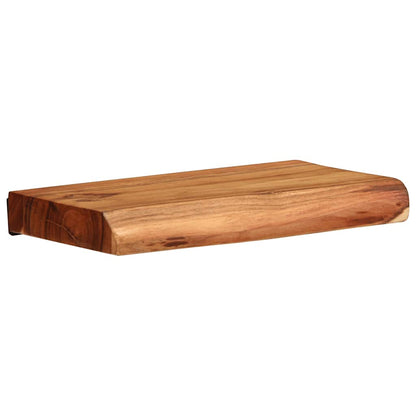 Mensole da Parete 2 pz 30x20x3,5 cm in Legno Massello di Acacia | homemem39