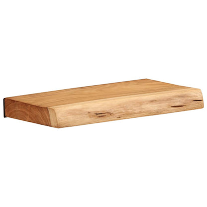 Mensole da Parete 2 pz in Legno Massello di Acacia