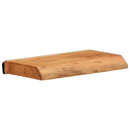 Mensole da Parete 2 pz in Legno Massello di Acacia