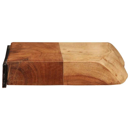 Mensole da Parete 2 pz 40x20x3,5 cm in Legno Massello di Acacia