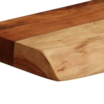Mensole da Parete 2 pz 40x20x3,5 cm in Legno Massello di Acacia