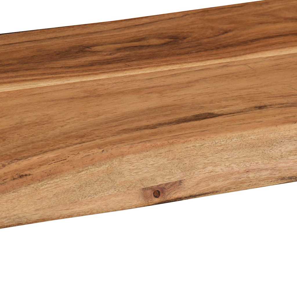 Mensole da Parete 2 pz 60x20x3,5 cm in Legno Massello di Acacia