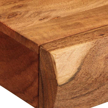 Mensole da Parete 2 pz 40x17x8 cm in Legno Massello di Acacia