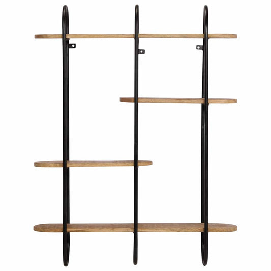 Mensola da Parete 90x20x116,5 cm Legno Massello di Mango Grezzo | homemem39