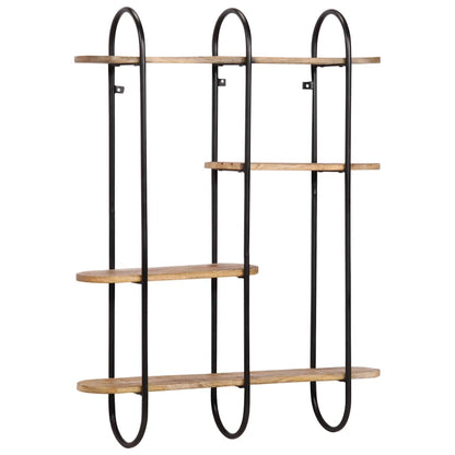 Mensola da Parete 90x20x116,5 cm Legno Massello di Mango Grezzo | homemem39