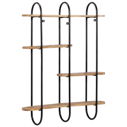 Mensola da Parete 90x20x116,5 cm Legno Massello di Mango Grezzo | homemem39