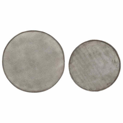Tavolini da Salotto 2 pz Argento in Legno Multistrato | homemem39