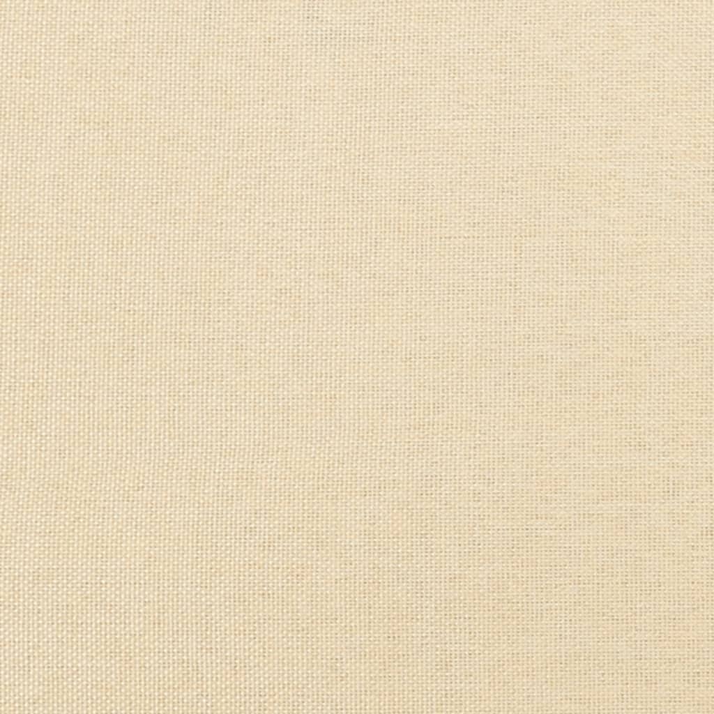 Divano Letto a 2 Posti Crema in Tessuto - homemem39