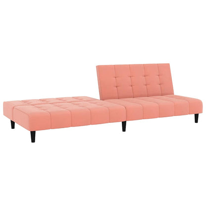 Divano Letto a 2 Posti Rosa in Velluto | homemem39
