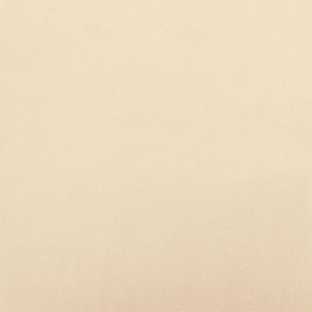 Divano Letto a 2 Posti Crema in Velluto - homemem39