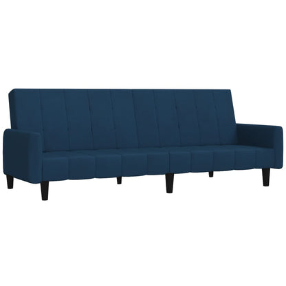 Blue Velvet 2-Seater Sofa Bed