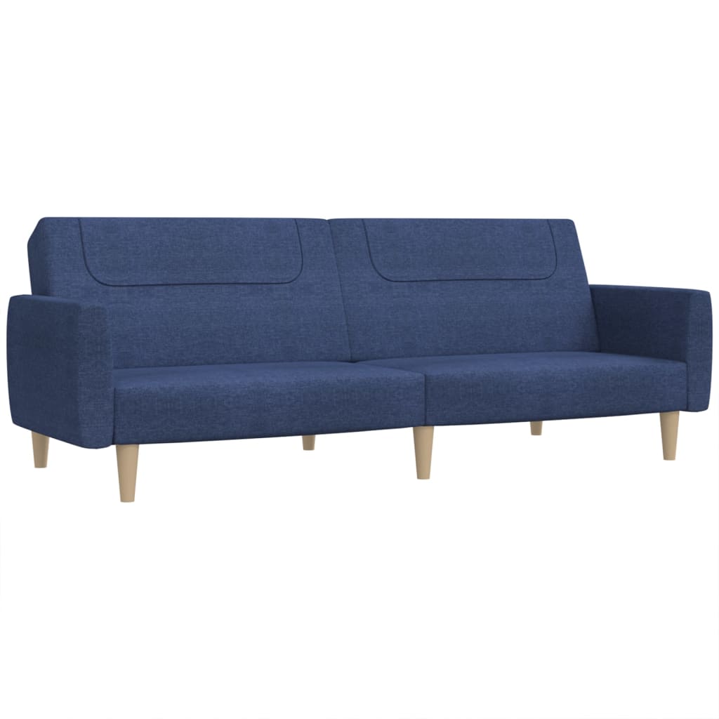 Divano Letto a 2 Posti Blu in Tessuto | homemem39