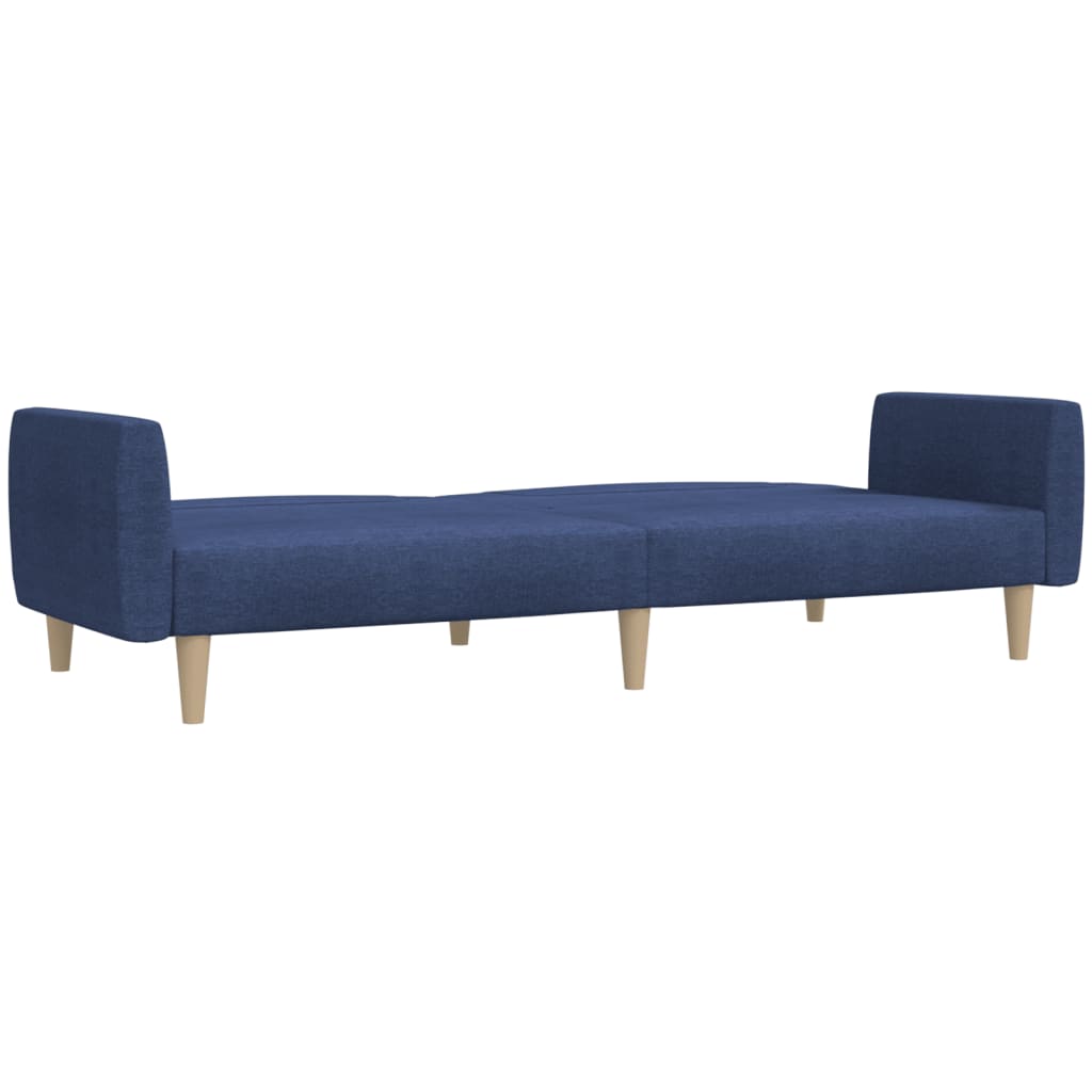 Divano Letto a 2 Posti Blu in Tessuto | homemem39