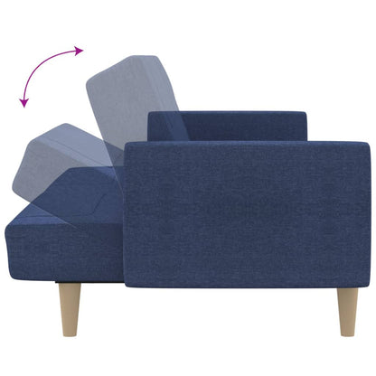 Divano Letto a 2 Posti Blu in Tessuto | homemem39
