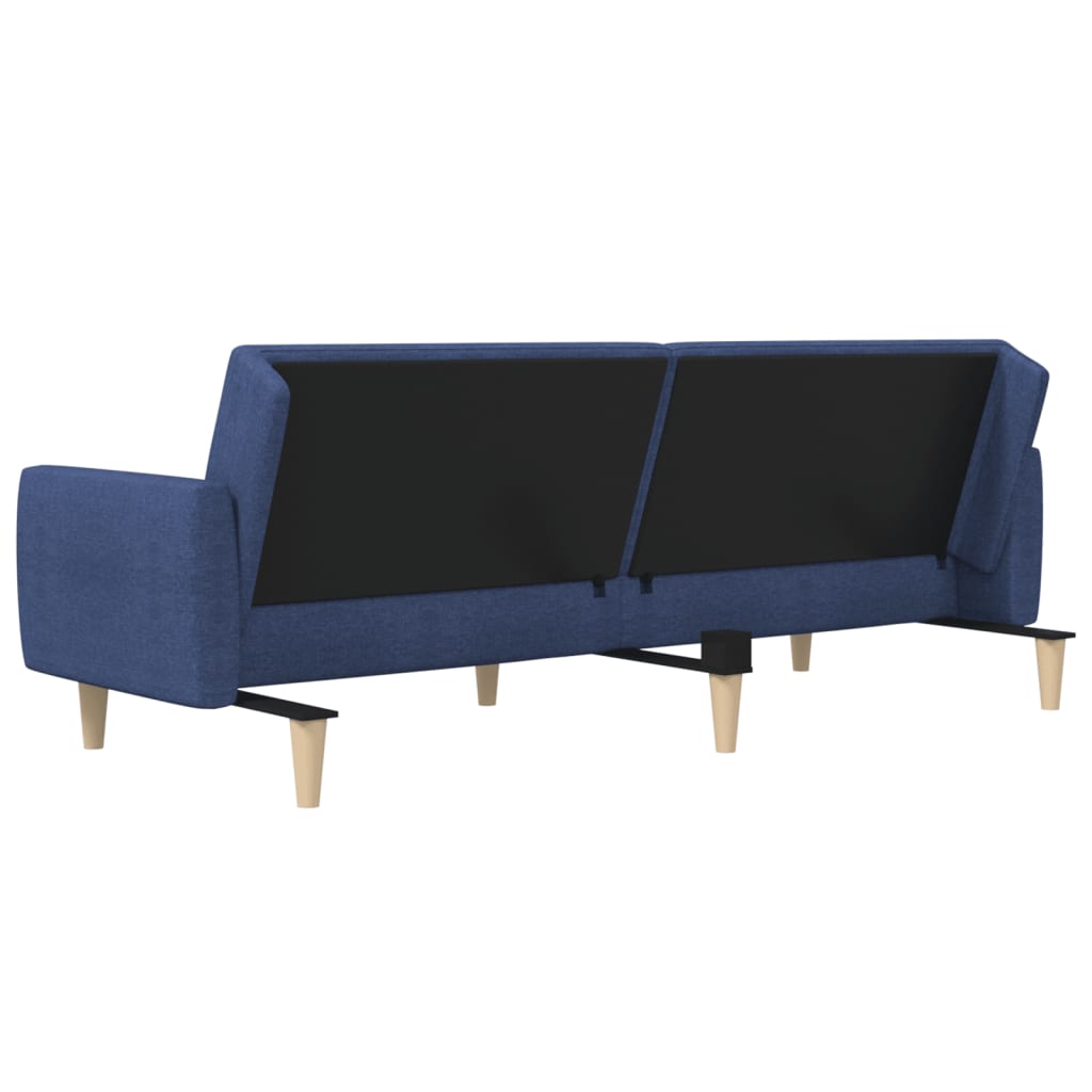Divano Letto a 2 Posti Blu in Tessuto | homemem39