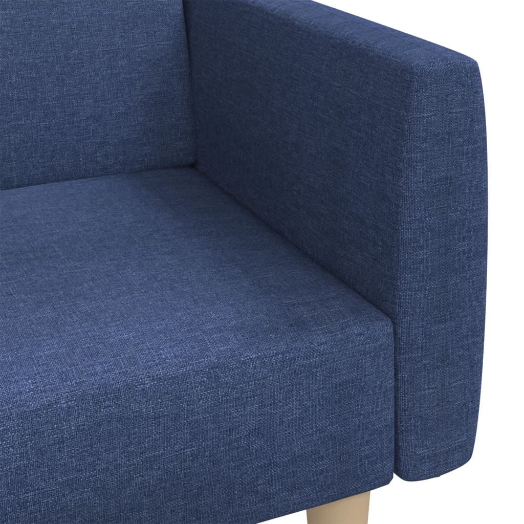Divano Letto a 2 Posti Blu in Tessuto | homemem39