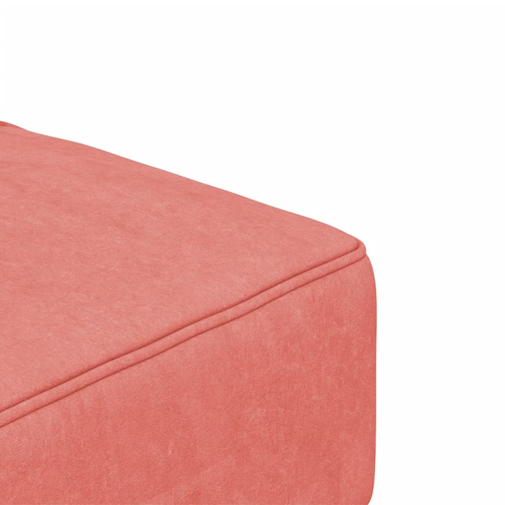 Divano Letto a 2 Posti con 2 Cuscini Rosa in Velluto | homemem39