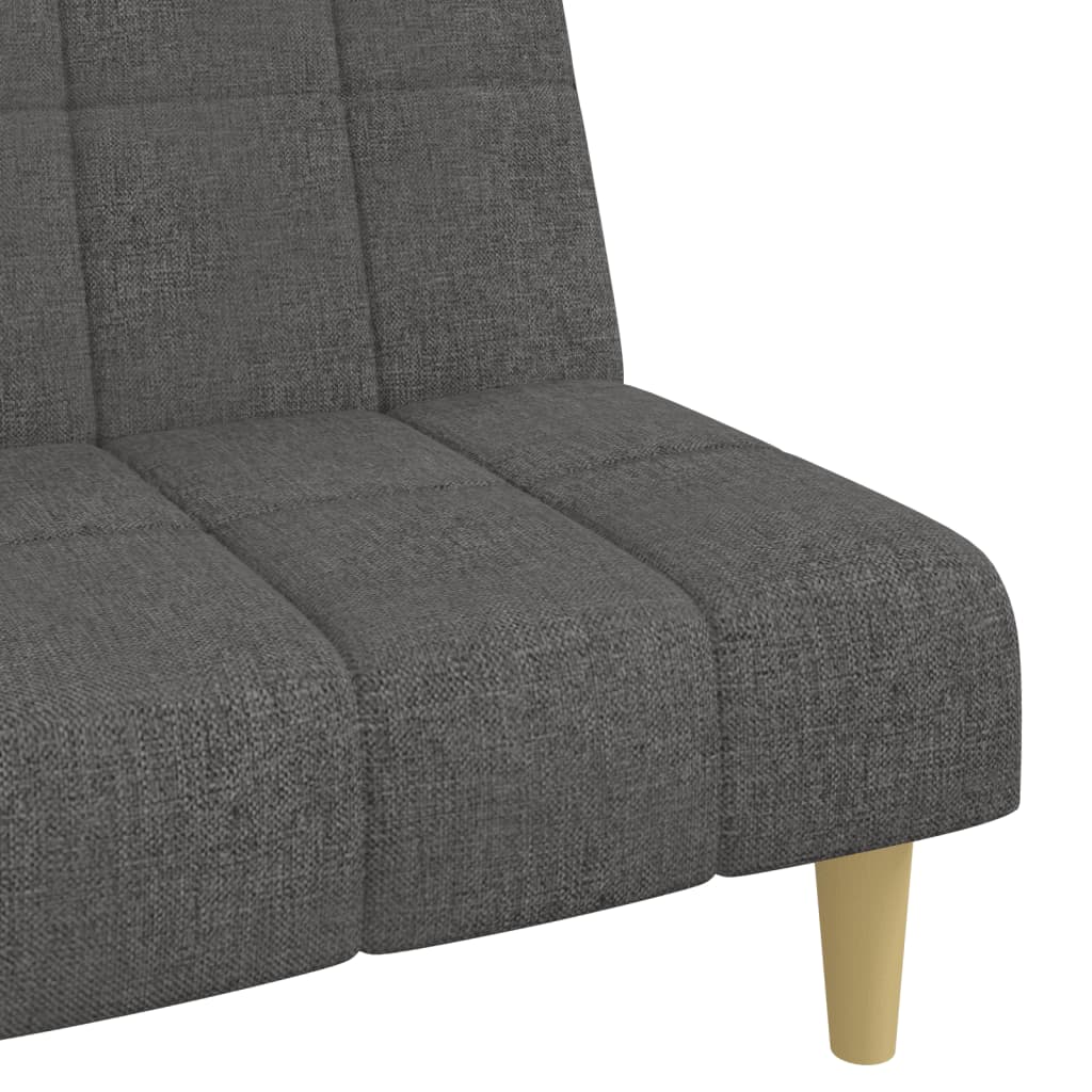 2-Sitzer-Schlafsofa aus dunkelgrauem Stoff