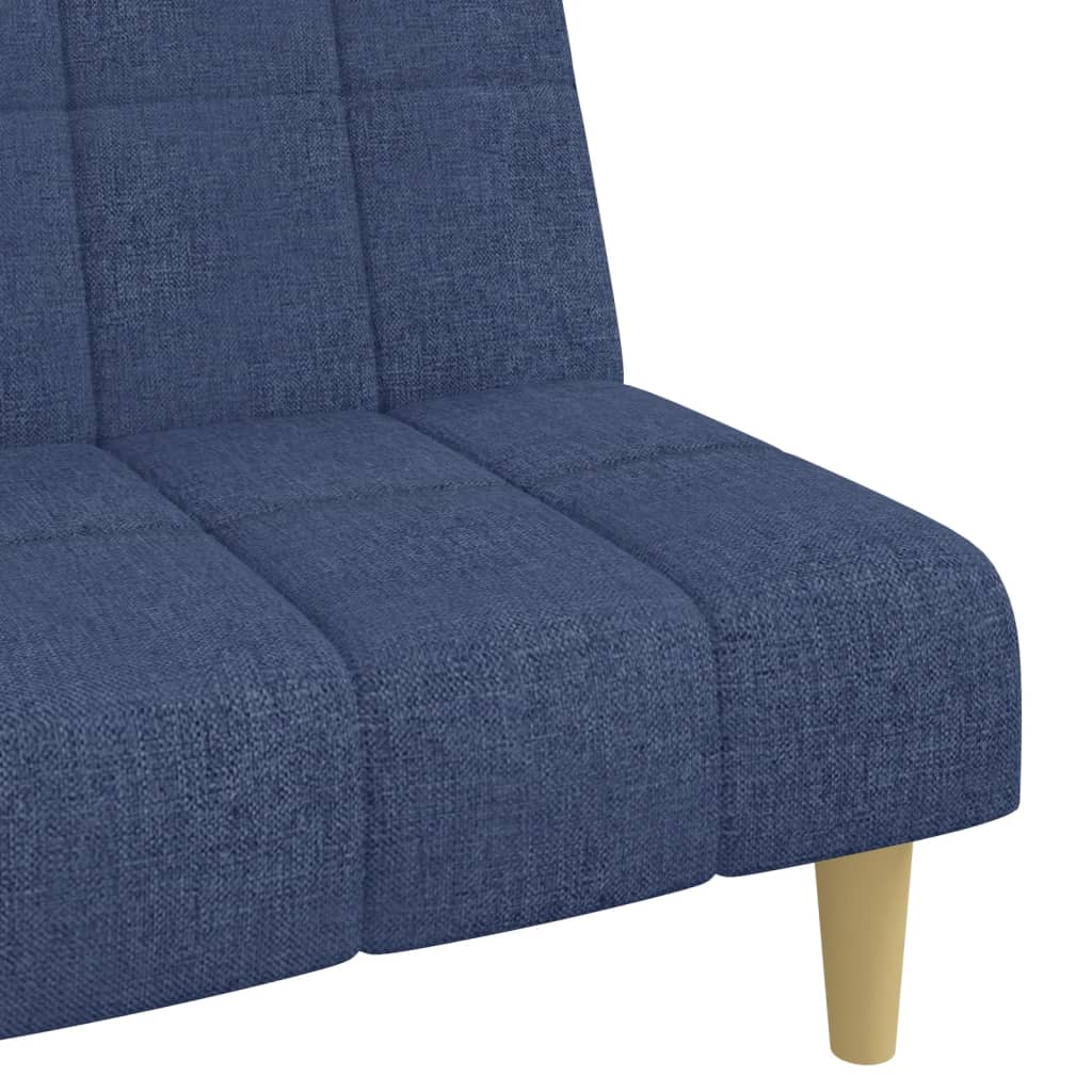 Divano Letto a 2 Posti Blu in Tessuto | homemem39