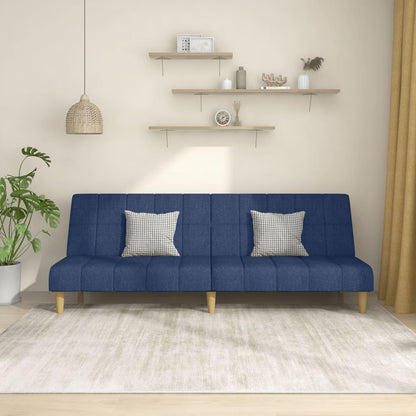 Divano Letto a 2 Posti Blu in Tessuto | homemem39