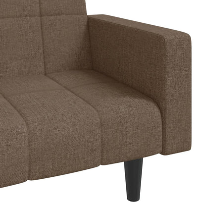 2-Sitzer-Schlafsofa mit 2 taubengrauen Stoffkissen