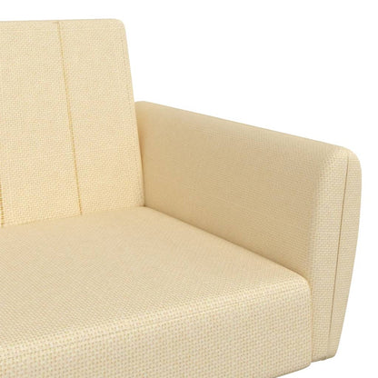 2-Sitzer-Schlafsofa aus cremefarbenem Stoff