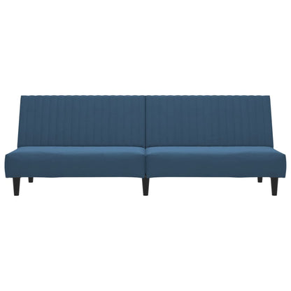 2-Sitzer-Schlafsofa aus blauem Samt