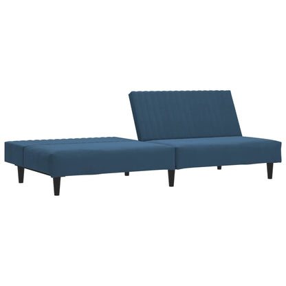 2-Sitzer-Schlafsofa aus blauem Samt