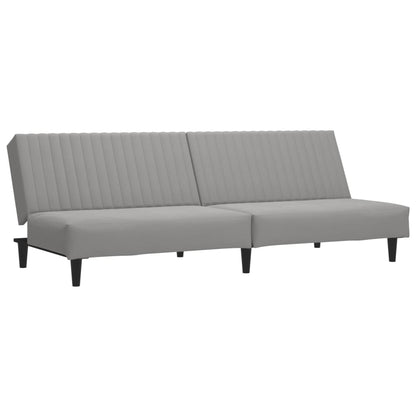 Light Gray 2 Seater Sofa Bed in Velvet