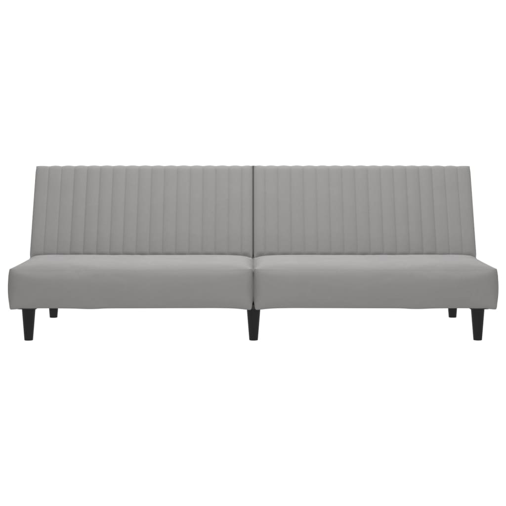 Light Gray 2 Seater Sofa Bed in Velvet