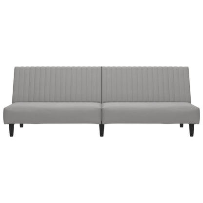 Light Gray 2 Seater Sofa Bed in Velvet