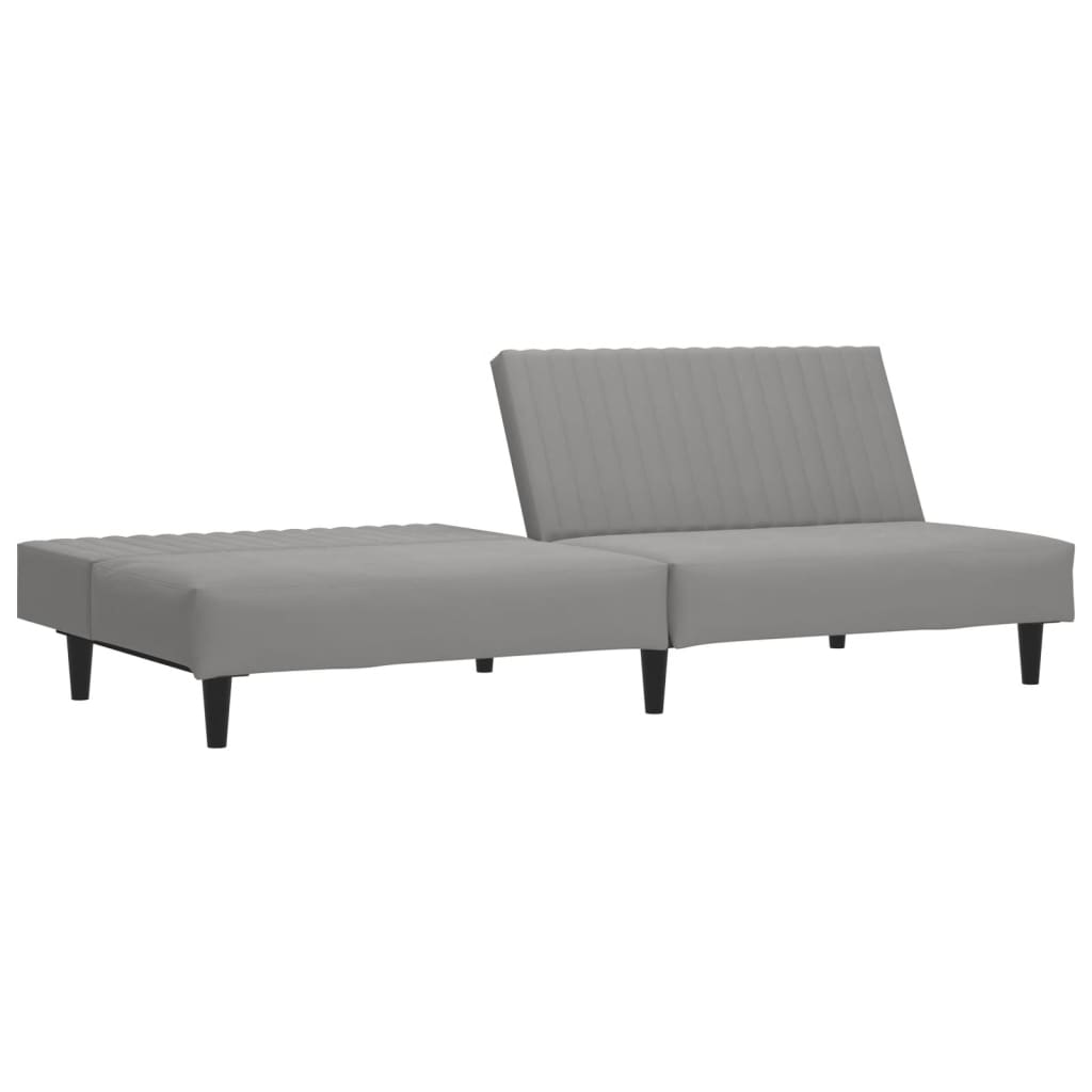 Light Gray 2 Seater Sofa Bed in Velvet