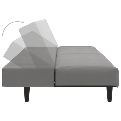 Light Gray 2 Seater Sofa Bed in Velvet