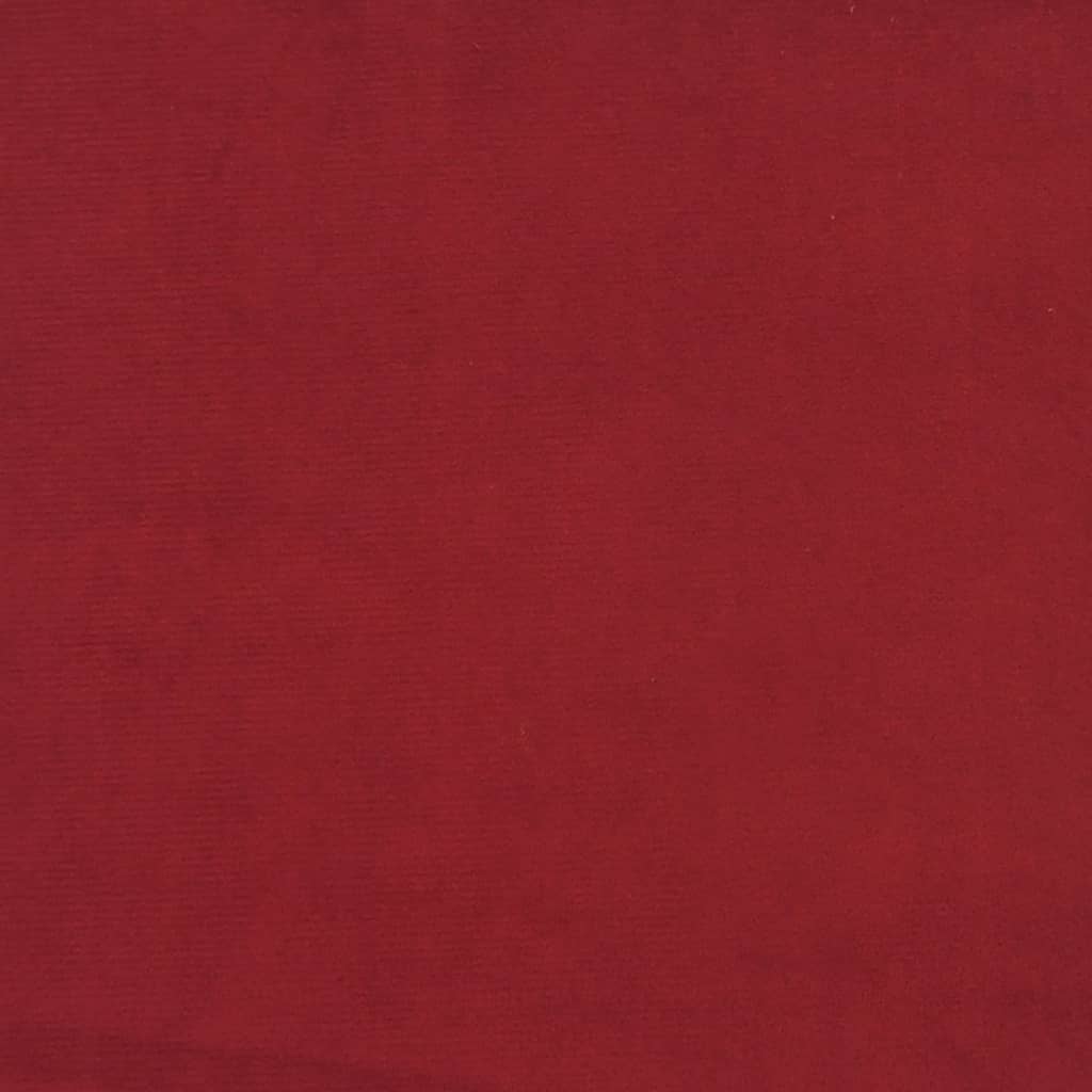 Divano Letto a 2 Posti Rosso Vino in Velluto - homemem39