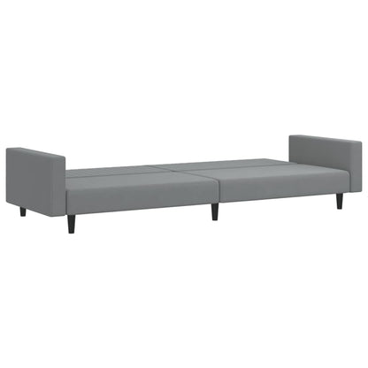 Light Gray 2 Seater Sofa Bed in Velvet