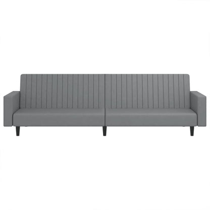 Divano Letto a 2 Posti Grigio in Similpelle | homemem39
