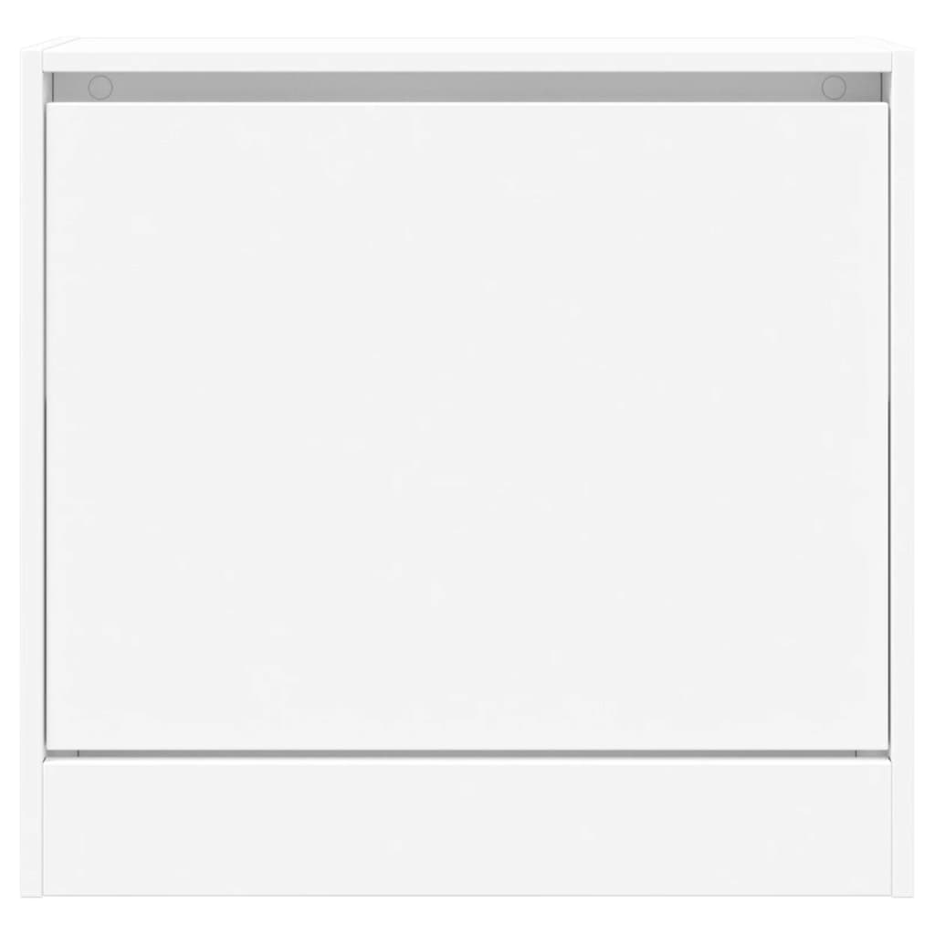 Scarpiera Bianca 60x21x57 cm in Legno Multistrato - homemem39