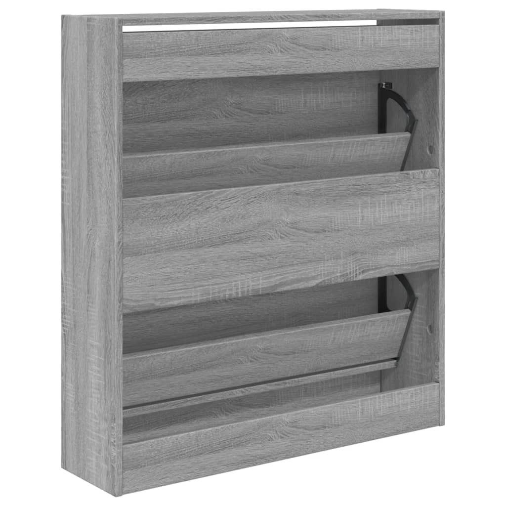 Scarpiera Grigio Sonoma 80x21x87,5 cm in Legno Multistrato - homemem39