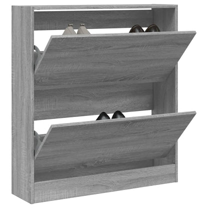Scarpiera Grigio Sonoma 80x21x87,5 cm in Legno Multistrato - homemem39