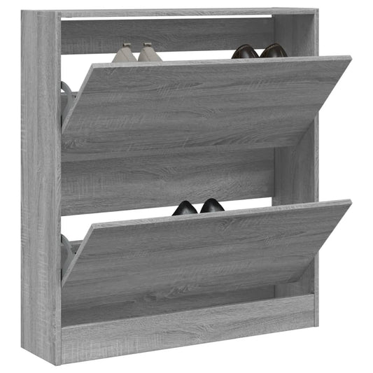 Scarpiera Grigio Sonoma 80x21x87,5 cm in Legno Multistrato - homemem39