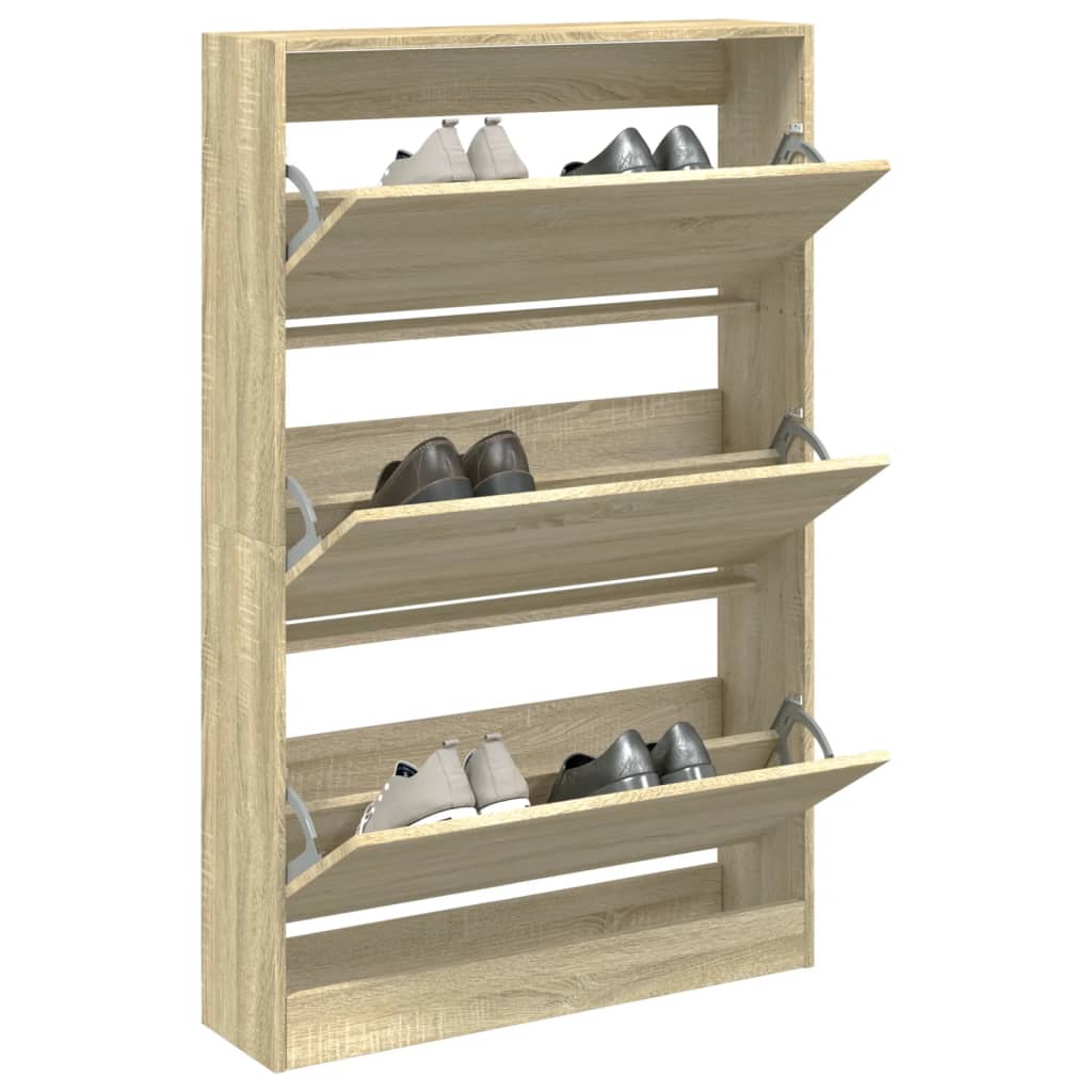 Scarpiera Rovere Sonoma 80x21x125,5 cm in Legno Multistrato | homemem39