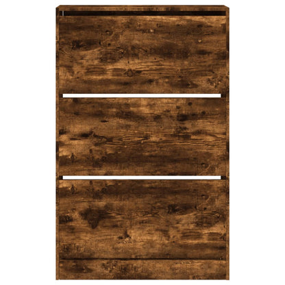 Scarpiera Rovere Fumo 80x21x125,5 cm in Legno Multistrato