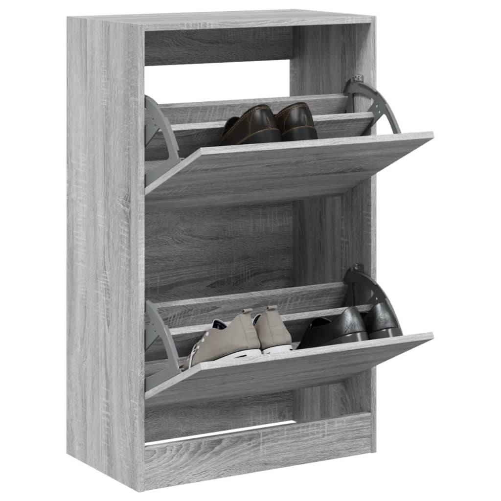 Scarpiera Grigio Sonoma 60x34x96,5 cm in Legno Multistrato - homemem39