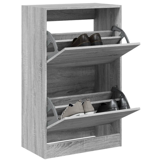 Scarpiera Grigio Sonoma 60x34x96,5 cm in Legno Multistrato - homemem39