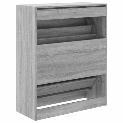 Scarpiera Grigio Sonoma 80x34x96,5 cm in Legno Multistrato - homemem39